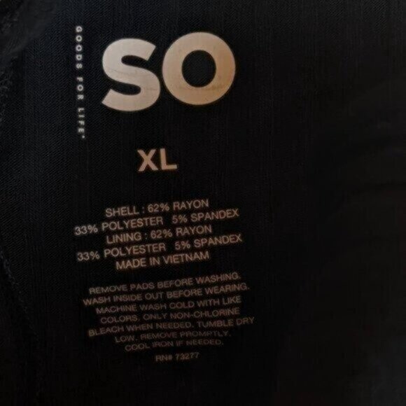 SO Black Jumpsuit With Built In Padding Size XL Women - Picture 4 of 7